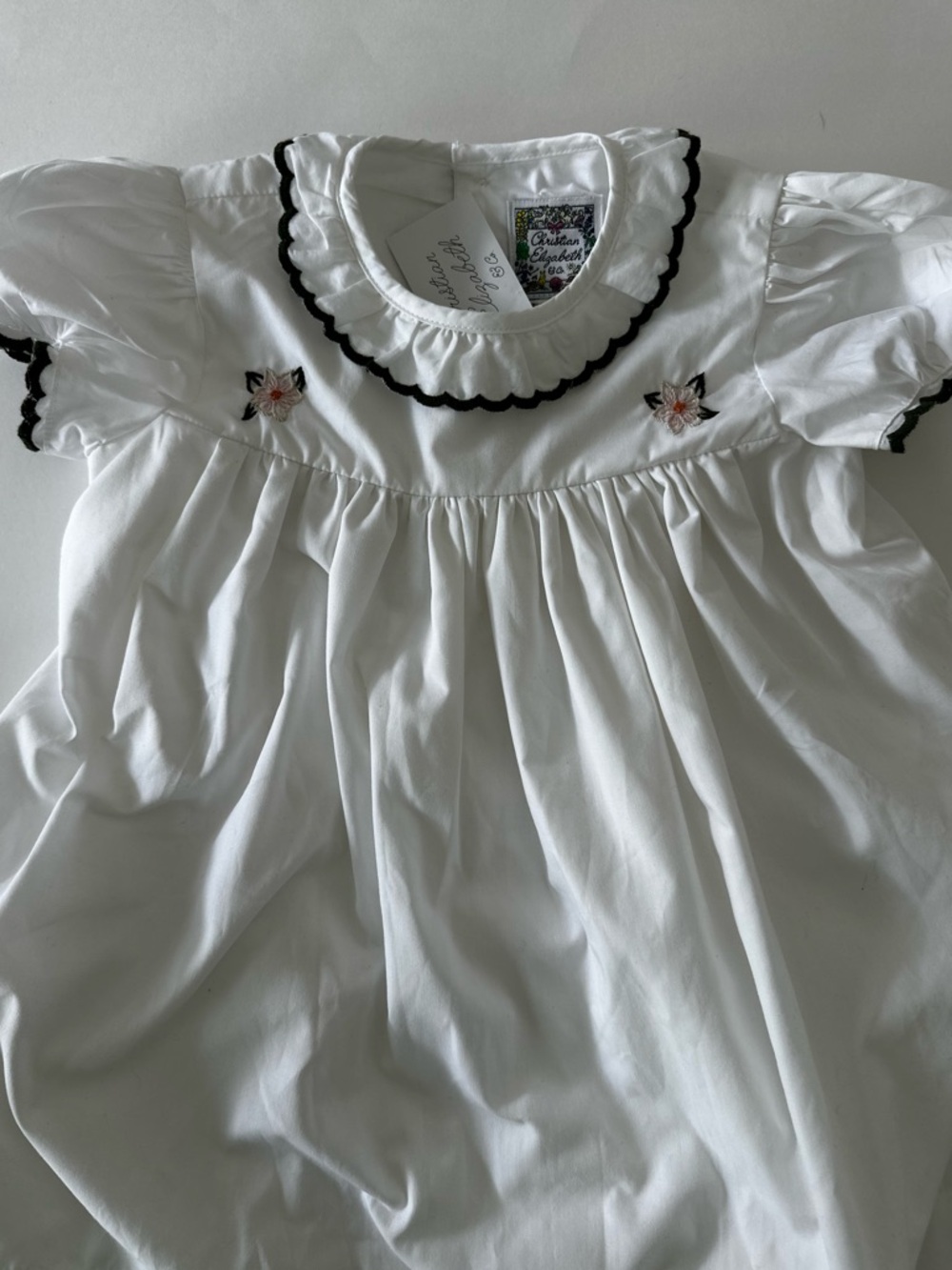 Christian Elizabeth And Co Girls Embroidery Dress, Peter Pan Collar, 4t, Cotton